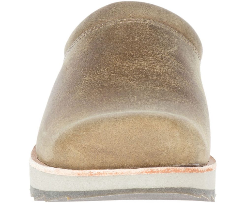 Merrell Slip Ons Męskie Brązowe - Juno Clog Skórzane - 057382-VGF